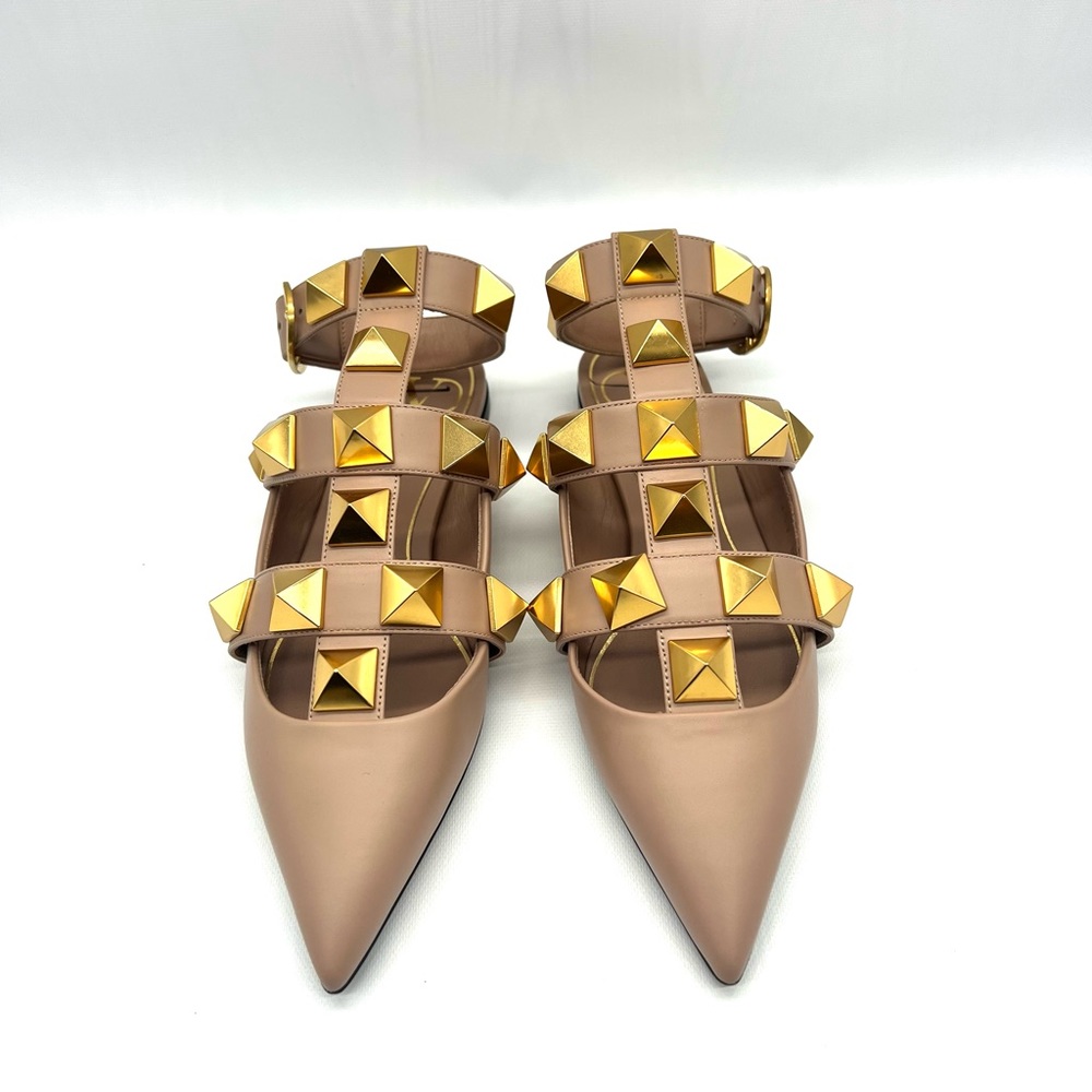 Valentino Garavani Roman Stud leather slippers